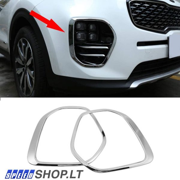 Kia Sportage chromuota Led žibintų apdaila
